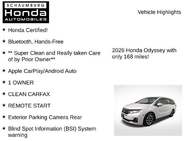 2026 Honda Odyssey EX-L