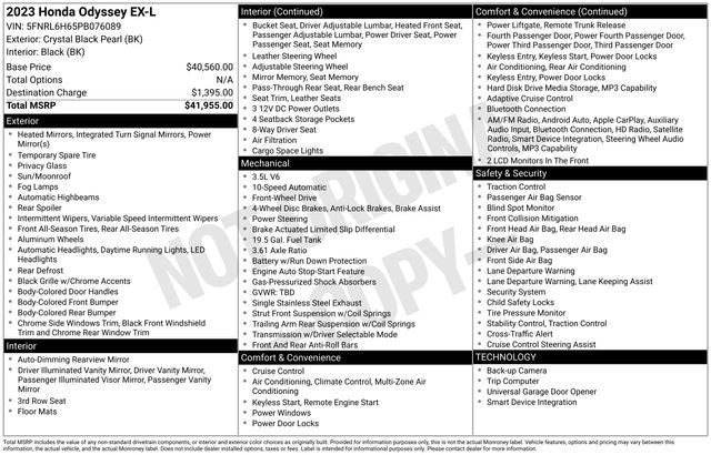 2023 Honda Odyssey EX-L