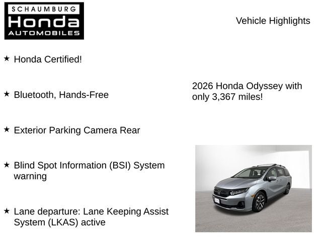 2026 Honda Odyssey EX-L