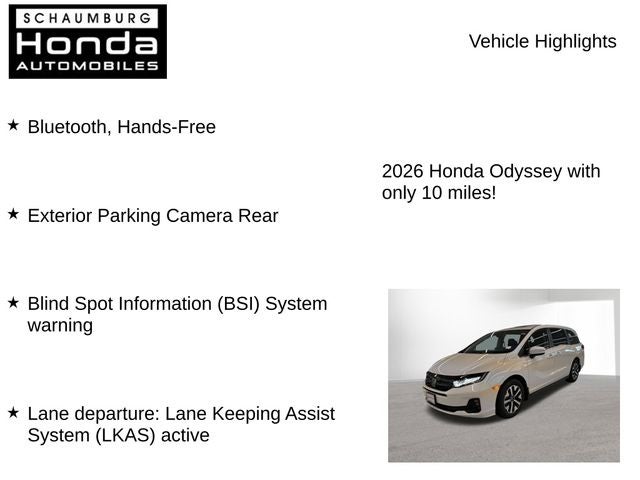 2026 Honda Odyssey EX-L