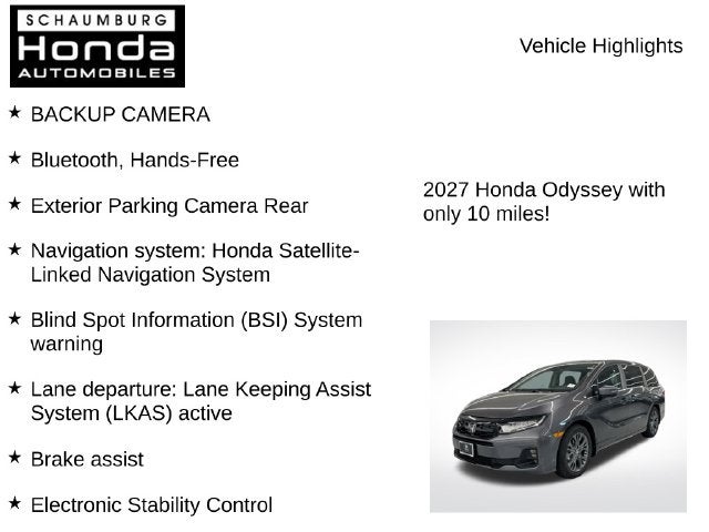 2027 Honda Odyssey Touring