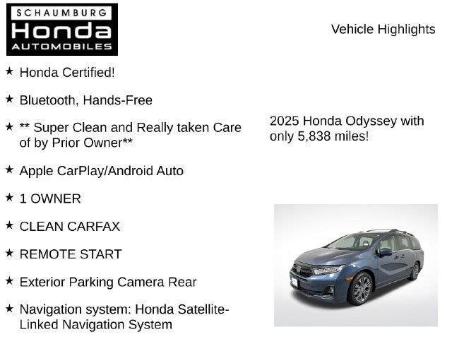 2025 Honda Odyssey Touring