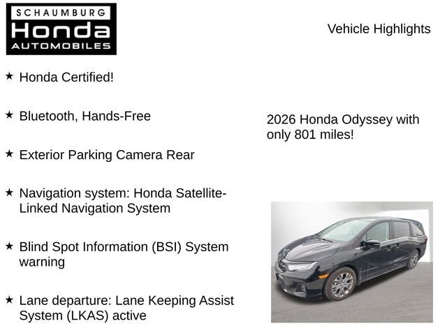 2026 Honda Odyssey Touring