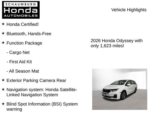 2026 Honda Odyssey Touring