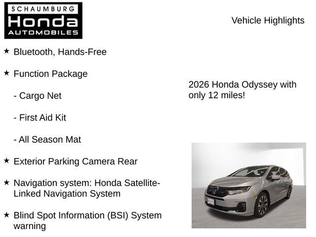 2026 Honda Odyssey Elite