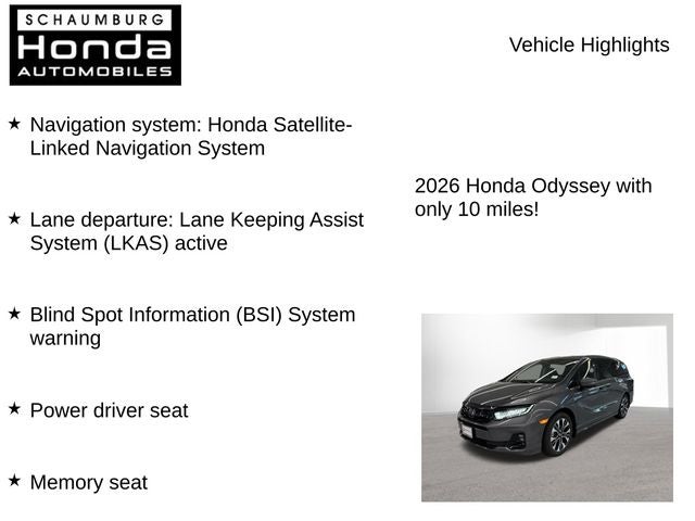 2026 Honda Odyssey Elite