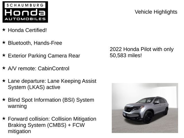 2022 Honda Pilot Special Edition