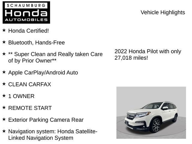 2022 Honda Pilot Touring 7 Passenger