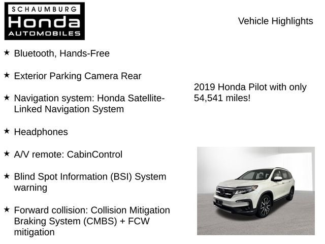 2019 Honda Pilot Touring 8 Passenger