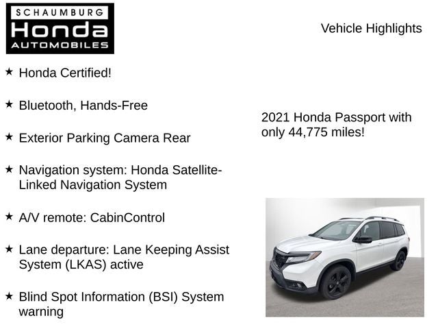 2021 Honda Passport Elite