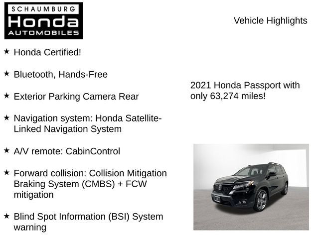 2021 Honda Passport Touring