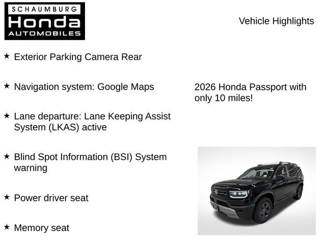 2026 Honda Passport RTL