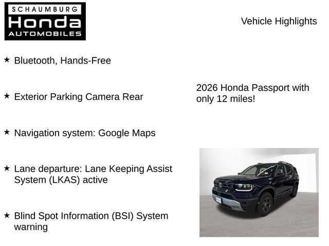 2026 Honda Passport RTL