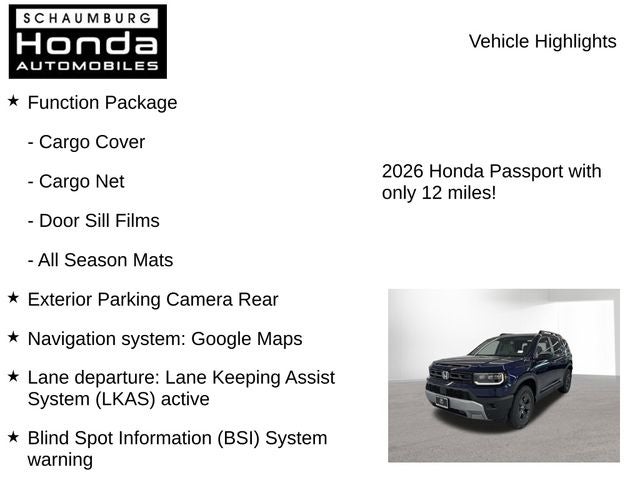 2026 Honda Passport RTL