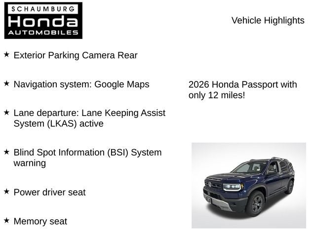 2026 Honda Passport RTL