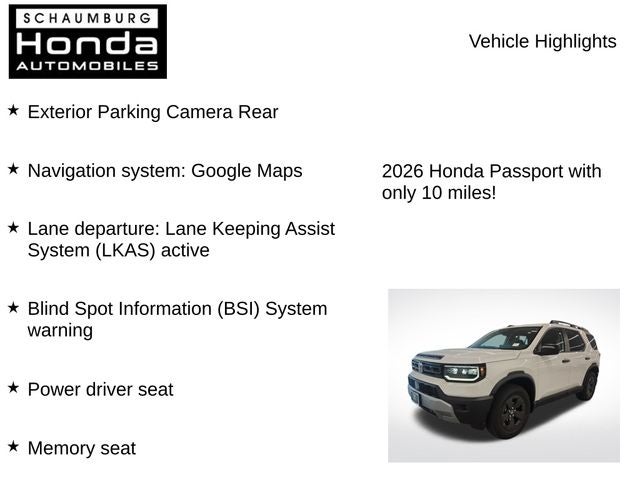 2026 Honda Passport RTL