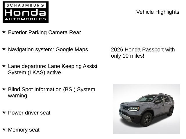 2026 Honda Passport RTL