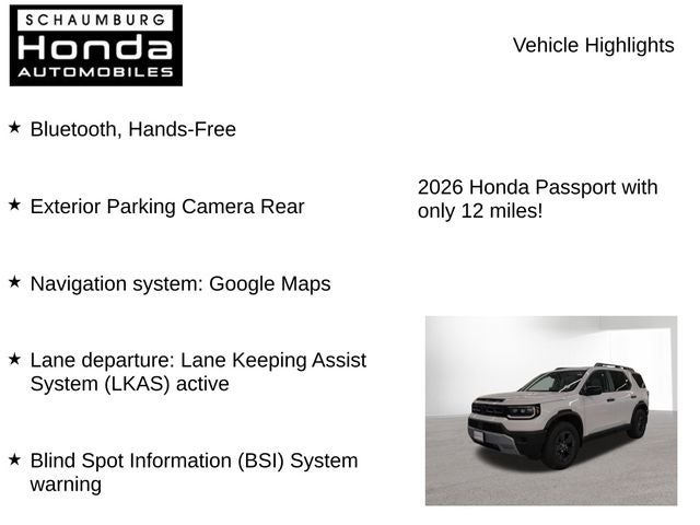 2026 Honda Passport RTL Towing