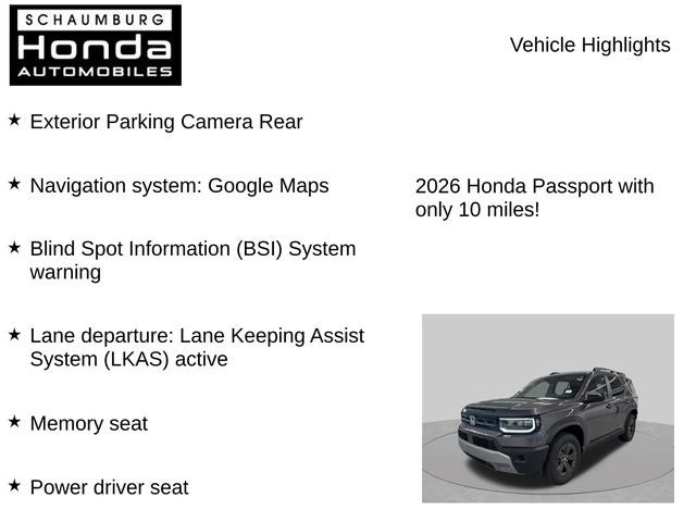 2026 Honda Passport RTL Towing