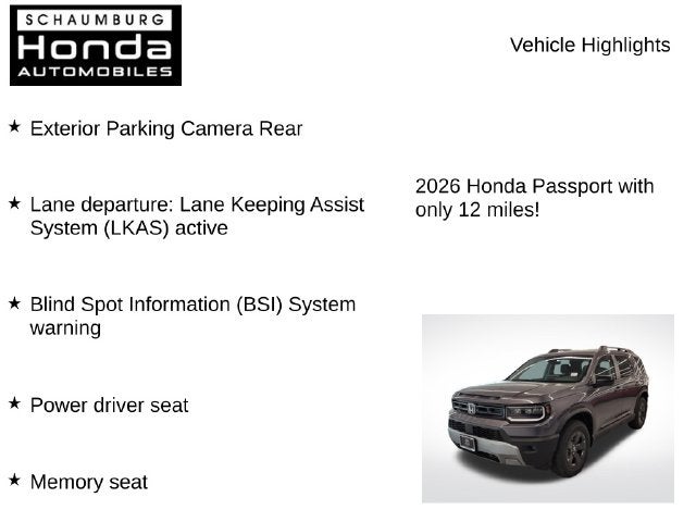 2026 Honda Passport RTL