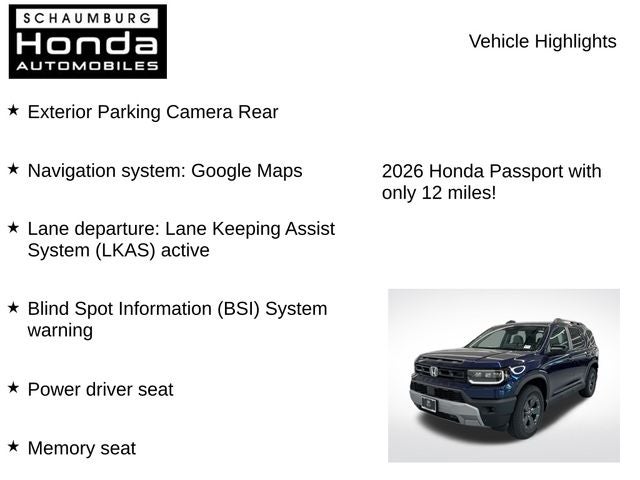 2026 Honda Passport RTL