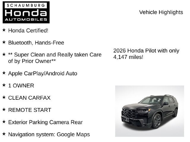 2026 Honda Pilot Sport