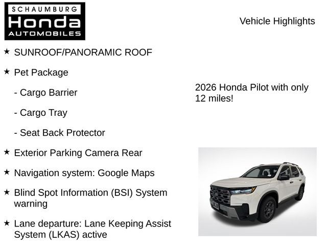 2026 Honda Pilot TrailSport
