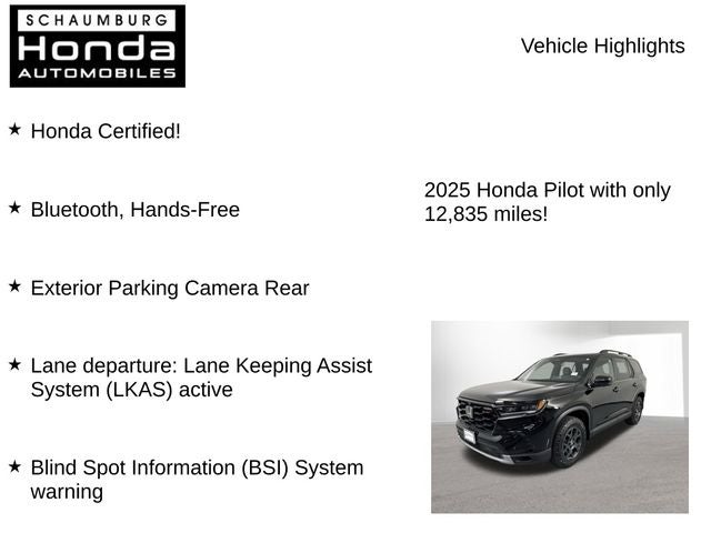 2025 Honda Pilot TrailSport