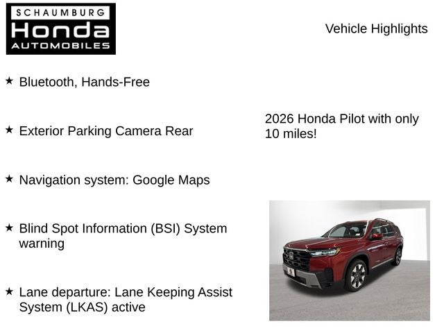 2026 Honda Pilot Touring