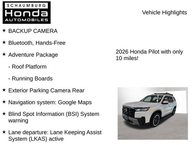 2026 Honda Pilot Touring