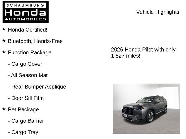 2026 Honda Pilot Touring
