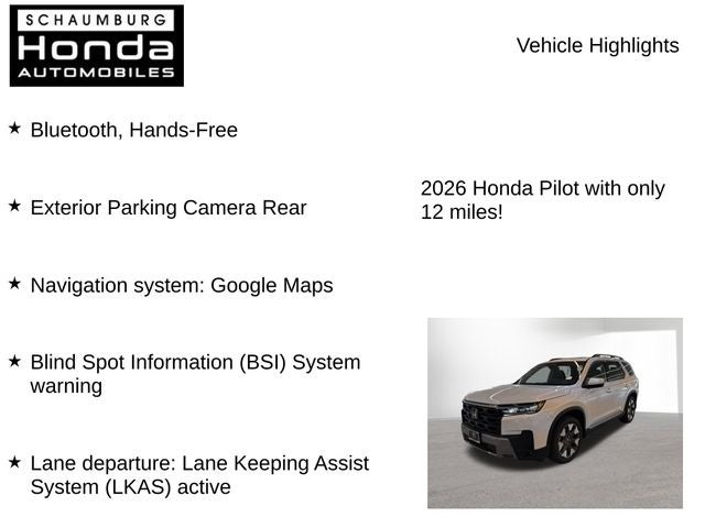 2026 Honda Pilot Touring