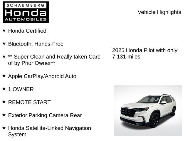 2025 Honda Pilot Touring