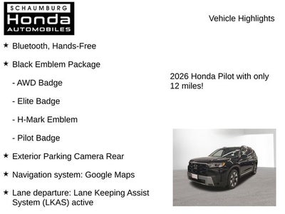 2026 Honda Pilot Elite