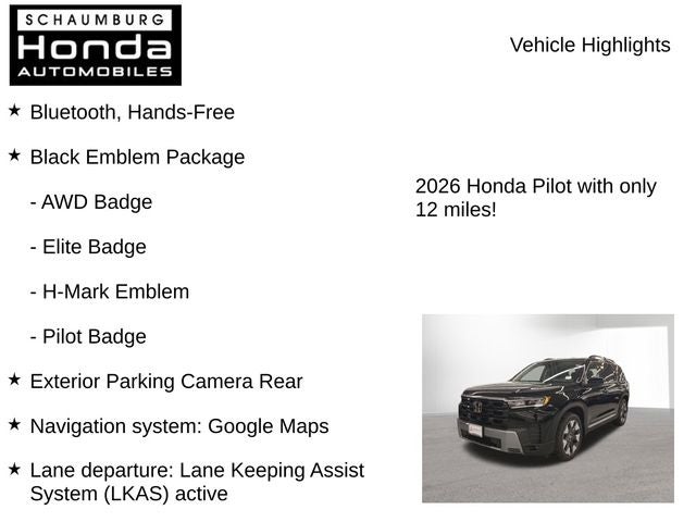 2026 Honda Pilot Elite