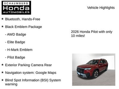 2026 Honda Pilot Elite