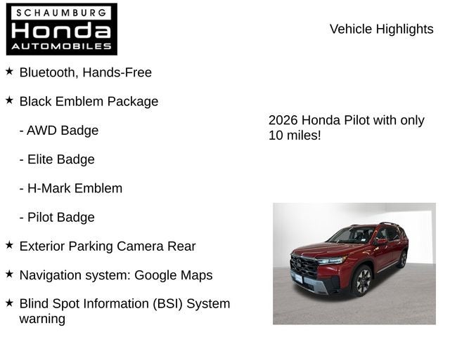 2026 Honda Pilot Elite