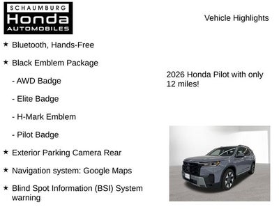 2026 Honda Pilot Elite