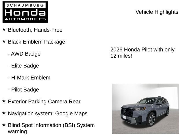 2026 Honda Pilot Elite