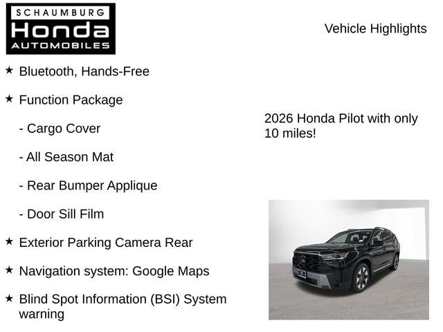2026 Honda Pilot Elite