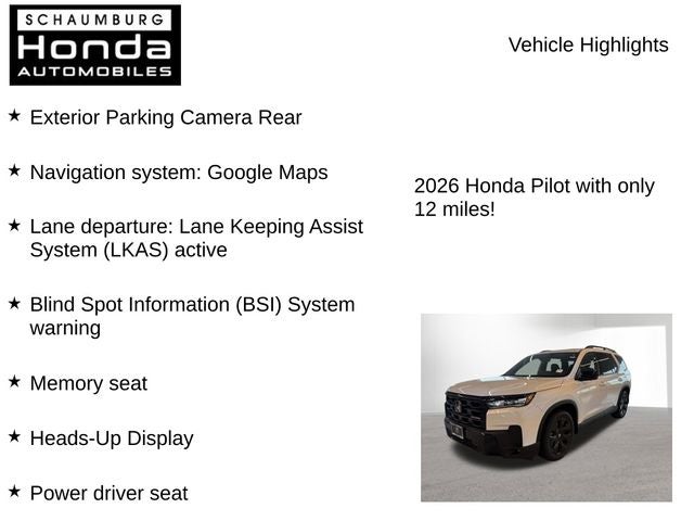 2026 Honda Pilot Black Edition