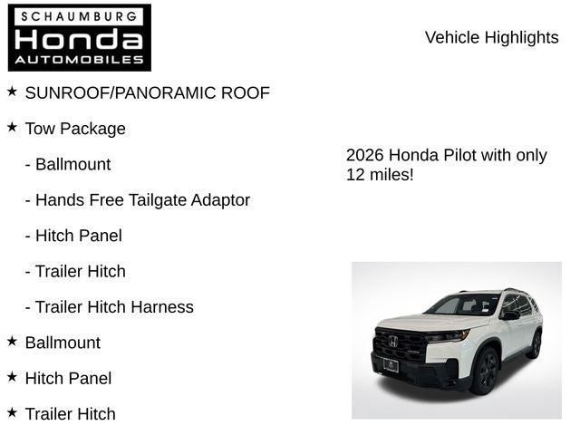 2026 Honda Pilot Black Edition