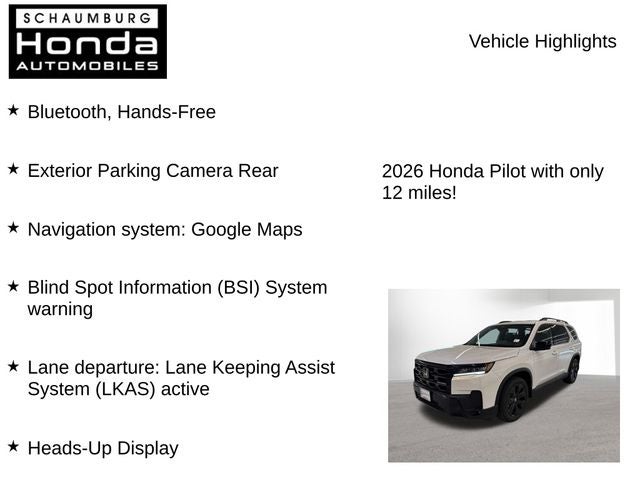 2026 Honda Pilot Black Edition