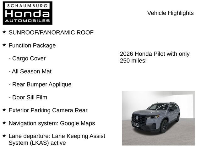2026 Honda Pilot Black Edition