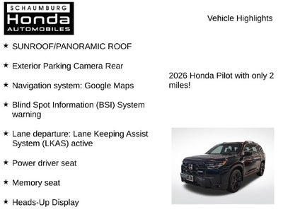 2026 Honda Pilot Black Edition