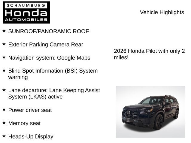 2026 Honda Pilot Black Edition