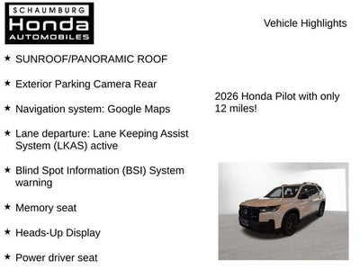 2026 Honda Pilot Black Edition