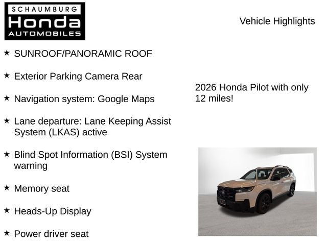 2026 Honda Pilot Black Edition