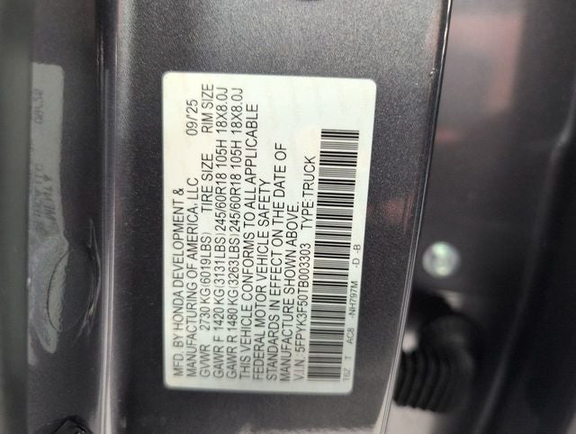 2026 Honda Ridgeline RTL