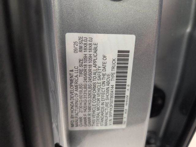 2026 Honda Ridgeline RTL